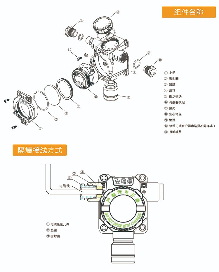 可燃/有毒气体报警器探头