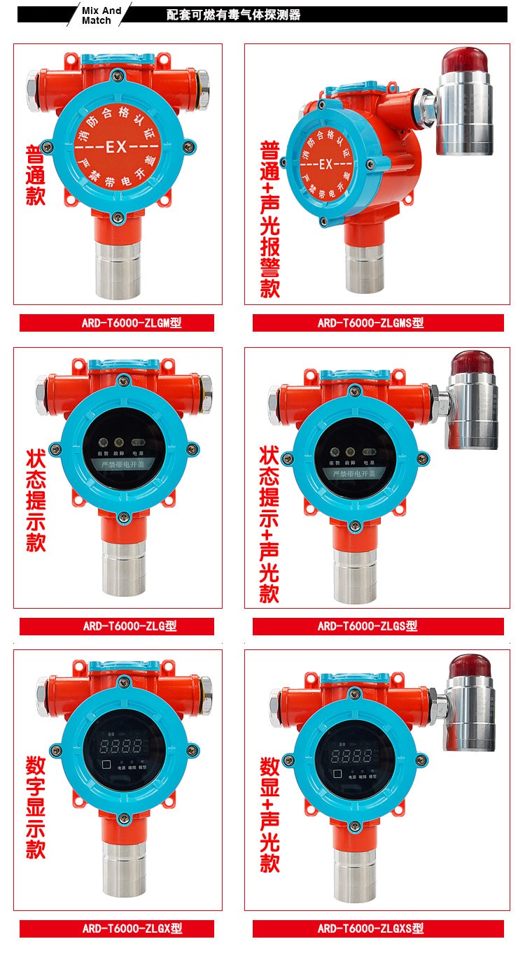 有害气体报警器六款探测器 有害气体报警器六款探测器